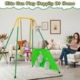 thumbnail image 2 of 5-in-1 Swing Set + 3-in-1 Toddler Swing Set for Backyard – Heavy-Duty Metal Outdoor Playset for Kids with Slide, Saucer Seat, Belt Seat, Soccer Goals & Basketball Hoop, Holds 450lbs, 2 of 18