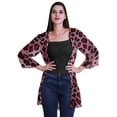 thumbnail image 1 of Moomaya Womens Gerorgette Cover Ups For Swimwear Printed Long Sleeve Short Shrug, 1 of 5