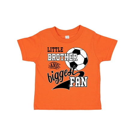 

Inktastic Little Brother and Biggest Fan- Soccer Player Gift Toddler Boy Girl T-Shirt
