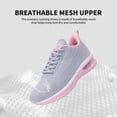 thumbnail image 5 of JOYFON Women Running Shoes Tennis Athletic Sneakers Air Cushioned Non Slip Lightweight Walking Shoes GrayPink Size 9.5, 5 of 7