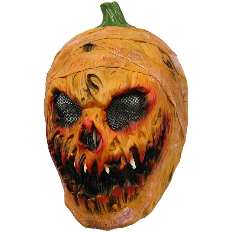 Halloween Costume Party Props Latex Pumpkin Head Mask (pumpkin) Orange