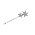 thumbnail image 4 of Miangastore Bobby Pins Silver Metal Rhinestone 2Pcs 2.8X0.7X0.4In, 4 of 8