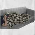thumbnail image 5 of Sports Soft Flannel Fleece Blanket, Realistic Softballs Pile American Natonal Sports Culture Team Play Game Competition, Cozy Plush for Indoor and Outdoor Use, 50" x 60", Beige Red, by Ambesonne, 5 of 5