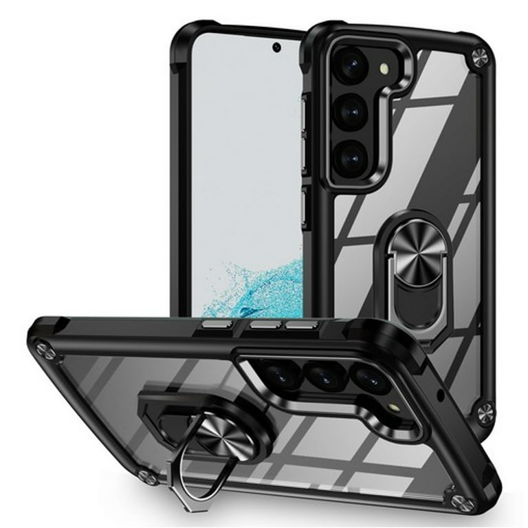  Case for Samsung Galaxy S23 Ultra Case Compatible with Samsung  Galaxy S23 Ultra Phone Case PC backplane + Silicone Soft Frame Cover [360  Metal Ring, Magnetic Car Mount] CSKB-LV : Cell