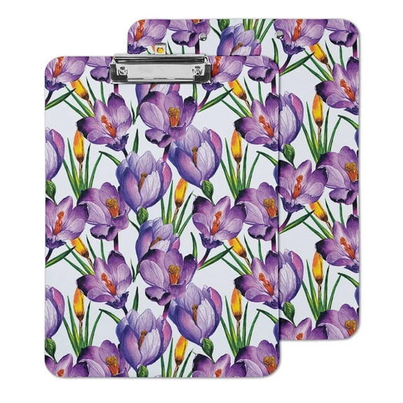 Inkdotpot Decorative Clipboard Letter Size Clipboard with Low Profile Clip,Retractable Key Hole for Hanging Paperboard for Office School w/ Free Marker & Eraser,Floral-9x12.5 Inch