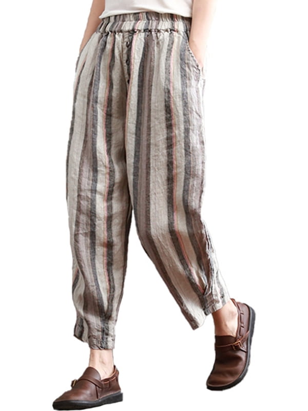 striped harem pants