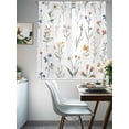thumbnail image 4 of Botanical Blossom Floral Sheer Curtains for Living Room Bedroom Spring Rustic Flowers Sheer Curtains 72 Inch Long 2 Panels Set Light Filtering Curtain Window Treatments Drapes for Dining Room, 4 of 6