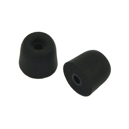 in-Ear Monitor Memory Foam Tips 6 Packs (12 Pieces) 3mm Earlugs Replacement Earbud Cover T-100 (Medium, Black)