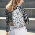 thumbnail image 5 of Wukai Watercolor Nautical Durable Canvas Laptop Backpack,Adjustable Shoulder Straps,Water-Resistant,Large Capacity,Stylish Design, Fits 15-17in Laptops,Unisex for School,Office,Travel-Small, 5 of 5