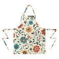thumbnail image 2 of Pioneer Flower Floral Print Pattern Apron-Garden Aprons for Women with Pockets-Cotton Linen Waterproof Kitchen Cooking Gardening Aprons Adjustable for Kitchen,Cooking,BBQ and Salon 33x27 Inch, 2 of 7