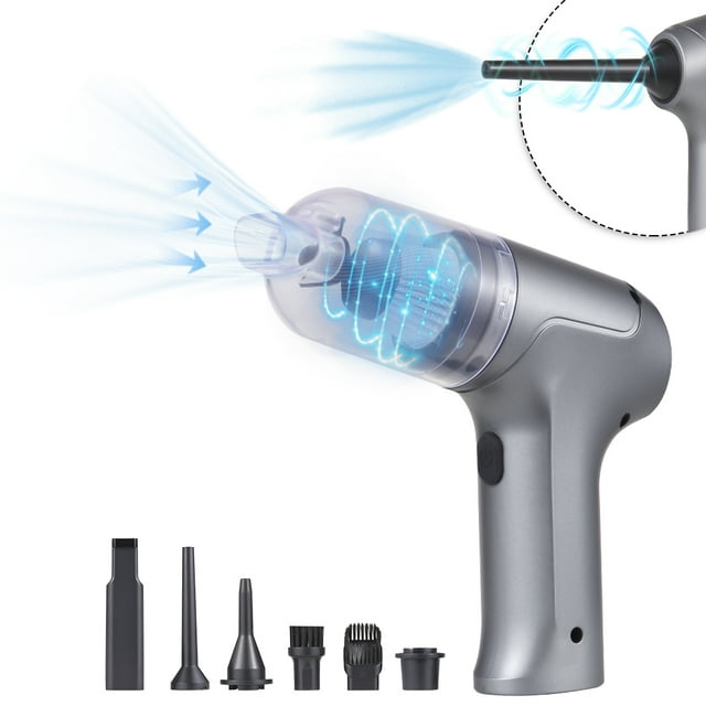 Handheld Vacuum Cordless 13000Pa Strong Suction 3 in 1 Dust Buster Air Blower and Hand Pump Vacuum Cleaner 20 Mins Runtime HEPA Filter 120W High Power Portable Cleaner Rechargeable Hand Held Vacuum