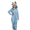 thumbnail image 4 of TBWNWG Girls Winter Hooded Romper Jumpsuit Soft Reindeer Design Warm Cozy Playwear For Toddler Kids,Sizes 12-13 Years, 4 of 6