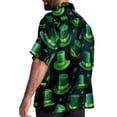 thumbnail image 3 of Saint Patrick's Day Men's Short Sleeve Hawaiian Shirt Button Down Poplin Beach Casual Printed Unisex Summer Tops, 3 of 6