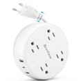 thumbnail image 1 of Adaptador de enchufe de viaje AnnTane, regleta de alimentación retráctil, 4 AC, 3 USB, 1 of 9