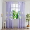 thumbnail image 3 of Sheer Curtains Tulip Rod Pocket Semi Voile Curtain for Bedroom and Living Room Curtains,Set of 2 Window Curtain Panels,39.4 x 78.7 Inch, 3 of 5
