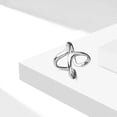 thumbnail image 5 of LD DESIGNS- 925 Sterling Silver Ring - Adjustable Multi-Line Open Thumb & Index Finger Band, Stackable Fashion Ring for Women, 5 of 5
