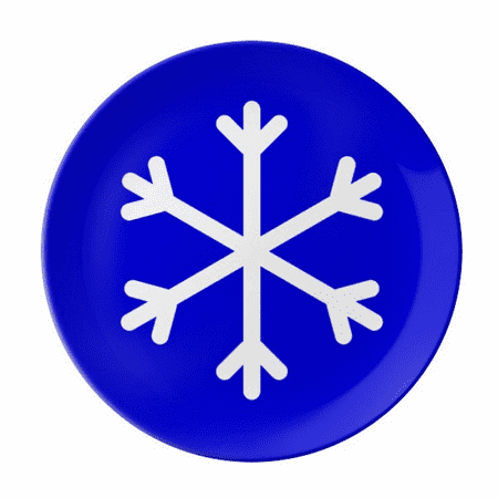 

Snow Blue Square Warning Mark Plate Decorative Porcelain Salver Tableware Dinner Dish