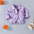 thumbnail image 7 of Dyfzdhu Boys Girls Denim Jacket Kids Toddler Button Down Jeans Top Coat Outerwear Casual Clothes, 7 of 7