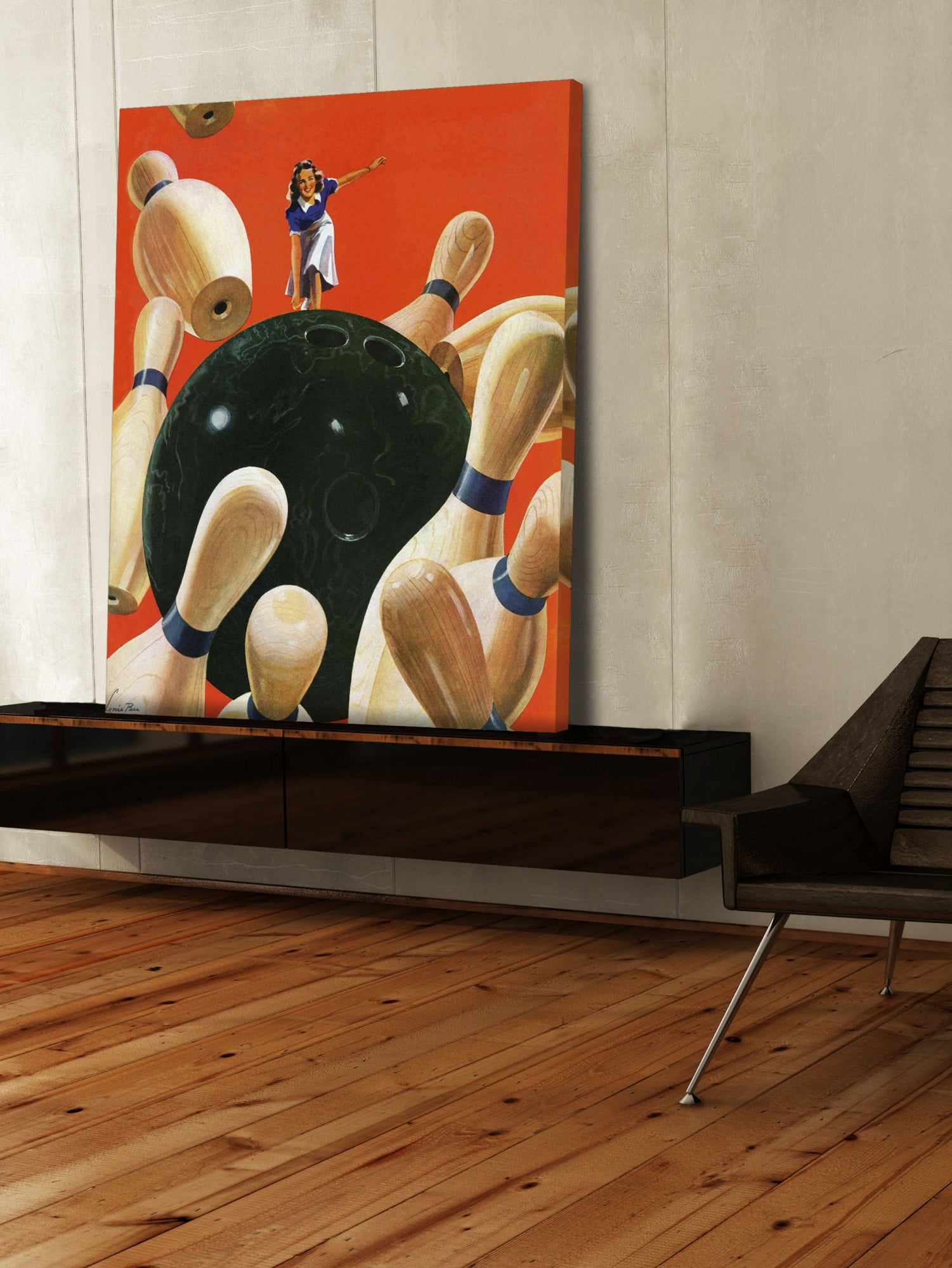 Marmont Hill Bowling Strike by Lonie Bee Painting Print on Canvas