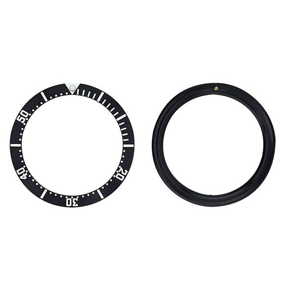EASY SNAP BEZEL INSERT FOR OMEGA SEAMASTER WATCH BLACK PERFECT BACK WITH GROOVES
