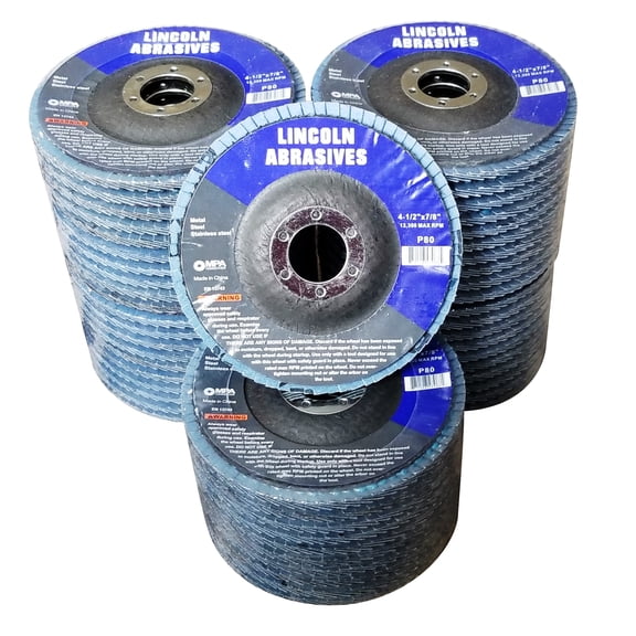 Flap Discs 4-1/2" x 7/8" 80 Grit 50 Pack Grinding Zirconia