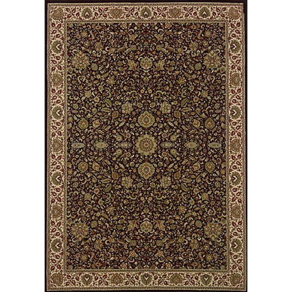 Moretti Wesley Area Rugs - 172D2 Floral Persian Flowers Leaves Border Rug - 6' 7" x 9' 6" Rectangle