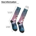 thumbnail image 5 of Daiia Sports Socks Boat Lighthouse Storm Waves Printed Novelty Crew Socks for Men Women Knee High Socks Cotton Socks Soft & Breathable Support Unisex Socks, 5 of 9