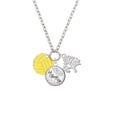 thumbnail image 2 of Delight Jewelry 3/4'' Enamel Water Polo Ball Let Things Go Fall Zoey Charm Necklace, 28", 2 of 4
