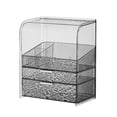 thumbnail image 3 of Organizador de maquillaje, vitrina cosmética, regalo de moda para niñas y mujeres, caja de almacenamiento de maquillaje con tapa y cajones para baño y con soporte para lápiz labial, 3 of 8