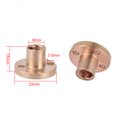 thumbnail image 2 of 20 piezas tuerca de tornillo de plomo T trapezoidal con brida de latón de 8mm para, 2 of 7