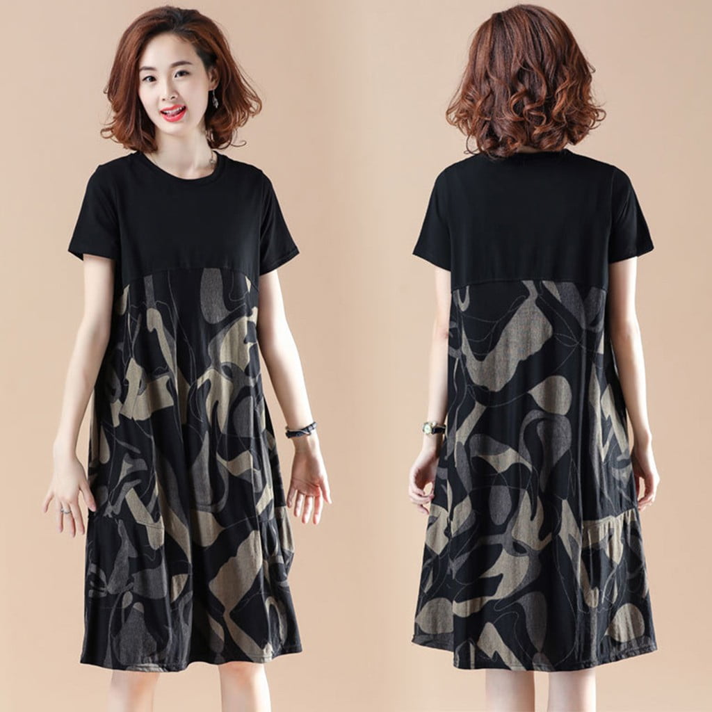 knee length summer dresses with short sleeves