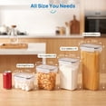 thumbnail image 4 of Sindcom Airtight Food Storage Containers Set, 38pcs Plastic Kitchen and Pantry Organization Canisters, Black, 4 of 9