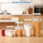 Sindcom Airtight Food Storage Containers Set, 38pcs Plastic Kitchen and Pantry Organization Canisters, Black