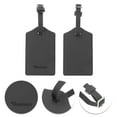thumbnail image 3 of Unique Bargains 1 Pc Solid Color Luggage Tag for Travel PU Black, 3 of 5
