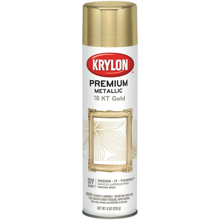 Krylon Premium Metallic 18 KT Gold Spray Paint, 8