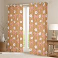 thumbnail image 2 of Erosebridal Cute Bowknot Daisy Black Out Curtains,Cartoon Flowers Blossom Curtains Pack of 2 (42x63 Each) For Girls Kids,Orange White Pink, 2 of 7