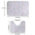 thumbnail image 3 of Yiaed Flamingo and Pineapple Print Bathroom Mat Set 2 Pieces Mat Anti-Skid Pad Ultra Soft and Absorbent Bathroom Bath Mat Contour Bath Rugs for Toilet Base, 3 of 6