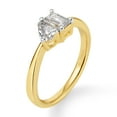 thumbnail image 2 of Diamond Affection 0.50 Cttw Lab Created Diamond Emerald Cut Asymetric Engagement Ring Yellow Gold Plated Sterling Silver, 2 of 7