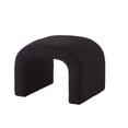 thumbnail image 6 of Modern U-Shaped Teddy Ottoman Set of 3 with Soft Beige Canvas 44 " and 18 " Stools Perfect for Living Room Footrest or Entryway, 6 of 7