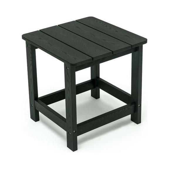 All Weather Indoor-Outdoor Side Table, Black