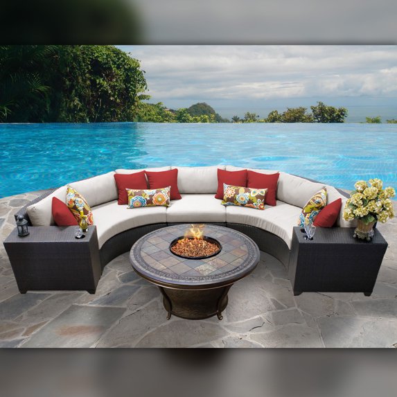 Delacora TKC-DPF-BAR06H Barbados Outdoor 6 Piece Conversation Set
