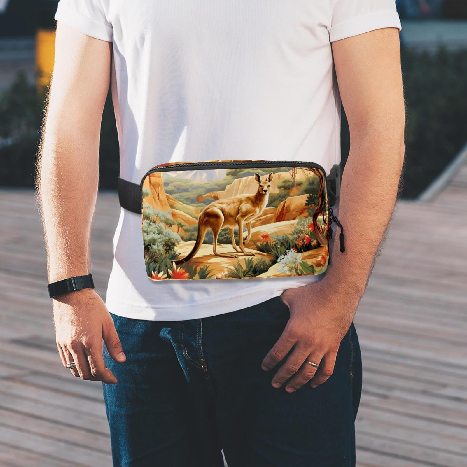 Kangaroo Money Belt Belt Bag Fanny Packs: Lightweight, Adjustable with Extension Strap, Unisex