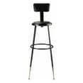 thumbnail image 3 of National Public Seating (3 Pack) NPS® 32 -39" Height Adjustable Heavy Duty Vinyl Padded Steel Stool With Backrest, Black, 3 of 3