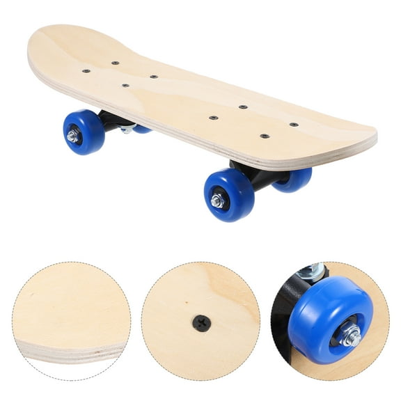 SWETRACE 1Pcs Wooden Double Tail Blank Skateboard Deck for Children's Skateboard 16.90X4.91X4.32in