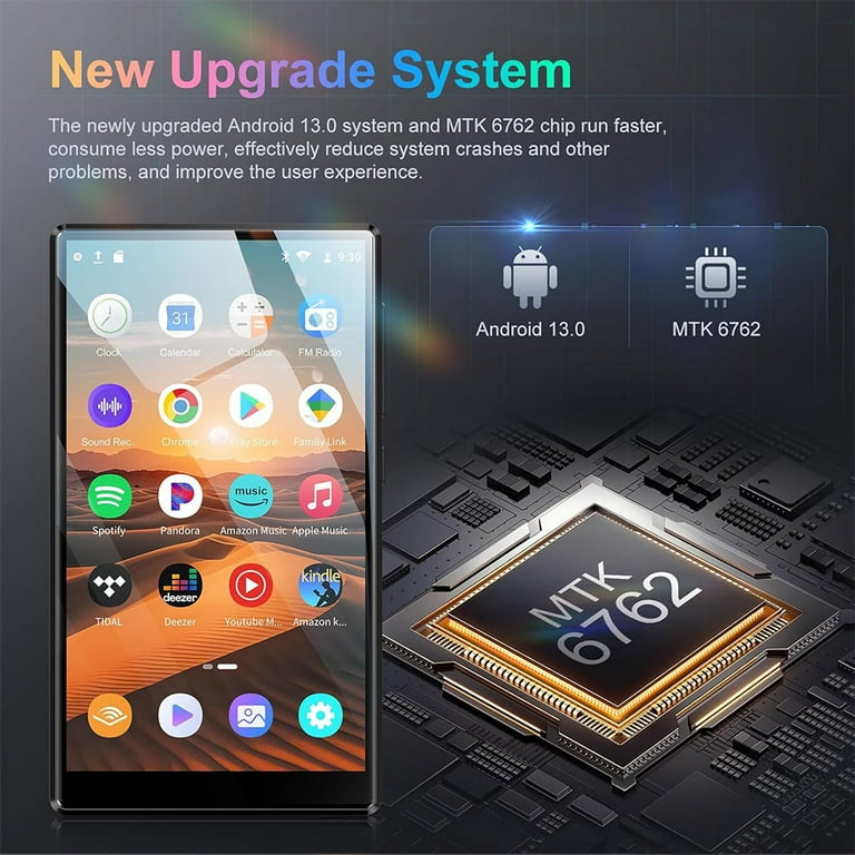 96GB MP3 Player with Bluetooth and WiFi, Oilsky Music Player with