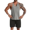 thumbnail image 2 of LilyLLL Mens Racerback Tank Tops Sleeveless Undershirt Workout Fitness Muscle T shirt, 2 of 4