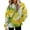 Yellow, variant on Bovemsi Sweatshirt for Women Long Sleeved Tie Dye Printed Casual Sportswear With Pockets Comfort Hoodie