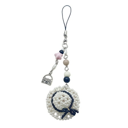 GRABLOOM Lovely Hat Beaded Keyring Car Purse Accessories for Ladies Stylish Outfits