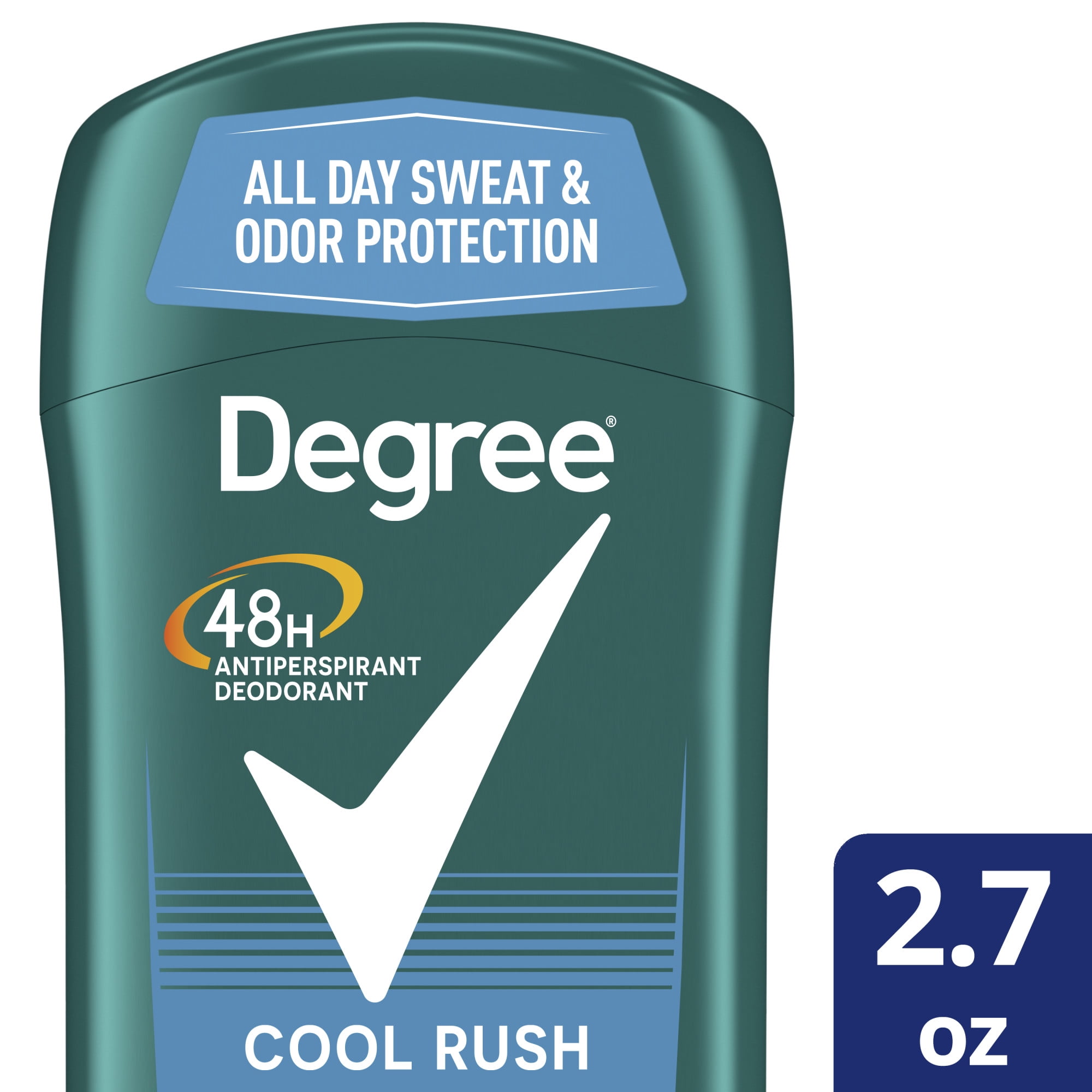 Degree Men Original Antiperspirant Deodorant Cool Rush Antiperspirant For Men 48-Hour Sweat & Odor Protection 2.7 oz