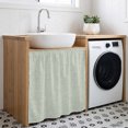 thumbnail image 2 of Sage Green Cabinet Dishwasher Hidden Curtains, Privacy Closet Door Curtain, Solid Color Modern Minimalist Abstract Adhesive Dust Proof Under Sink Skirt for Bathroom Kitchen 35"x35", 2 of 8